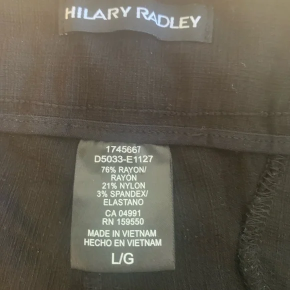 Hilary Radley Bermuda Shorts Black Stretch‎ Women’s Large Preloved - Picture 4 of 10